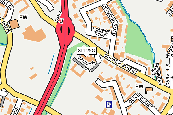 SL1 2NG map - OS OpenMap – Local (Ordnance Survey)
