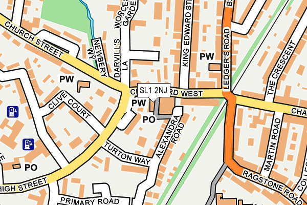 SL1 2NJ map - OS OpenMap – Local (Ordnance Survey)