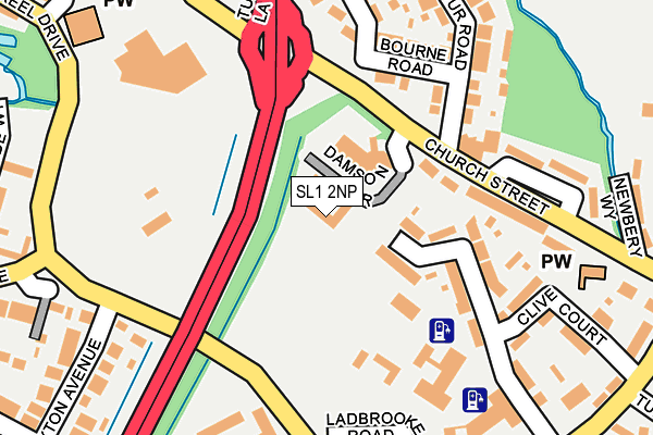 SL1 2NP map - OS OpenMap – Local (Ordnance Survey)