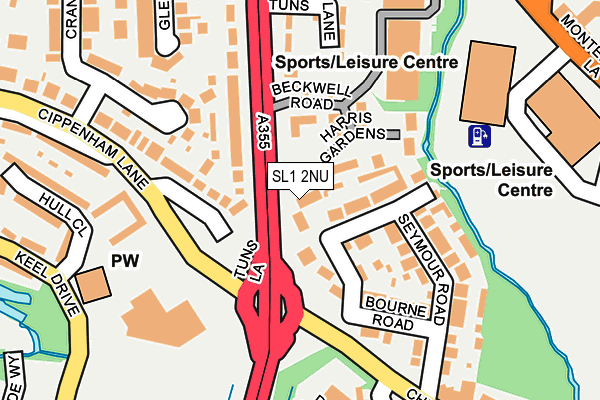SL1 2NU map - OS OpenMap – Local (Ordnance Survey)
