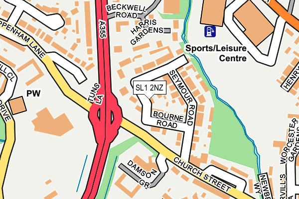 SL1 2NZ map - OS OpenMap – Local (Ordnance Survey)