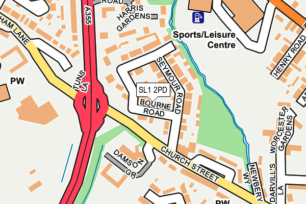 SL1 2PD map - OS OpenMap – Local (Ordnance Survey)