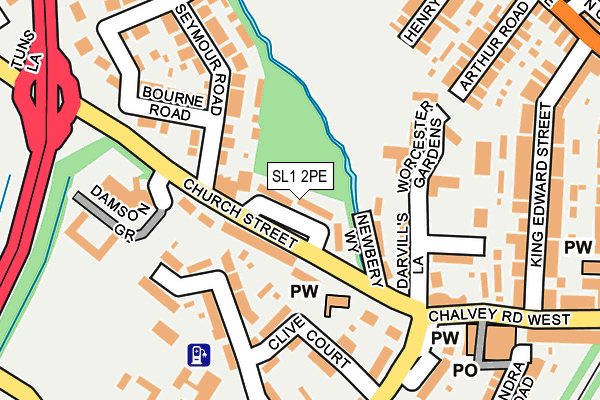 SL1 2PE map - OS OpenMap – Local (Ordnance Survey)