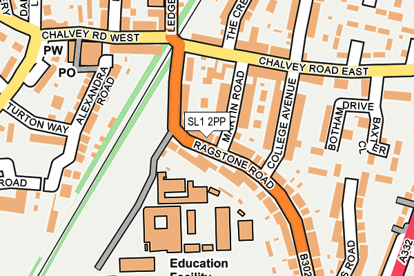 SL1 2PP map - OS OpenMap – Local (Ordnance Survey)