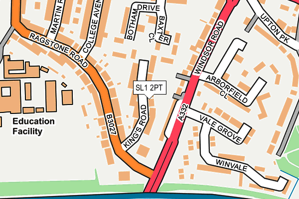 SL1 2PT map - OS OpenMap – Local (Ordnance Survey)