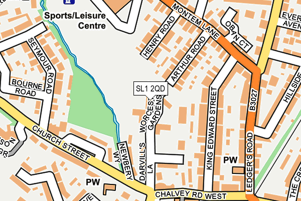 SL1 2QD map - OS OpenMap – Local (Ordnance Survey)