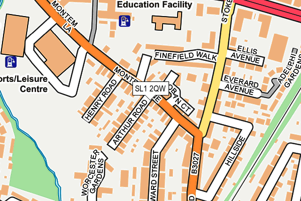 SL1 2QW map - OS OpenMap – Local (Ordnance Survey)