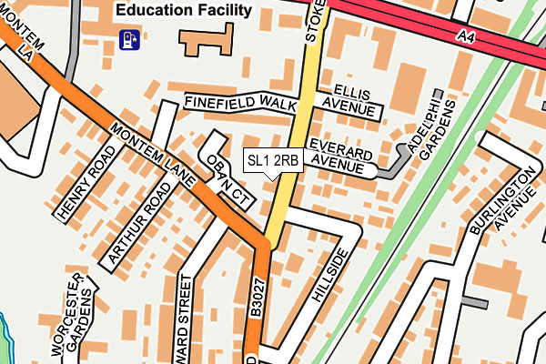 SL1 2RB map - OS OpenMap – Local (Ordnance Survey)