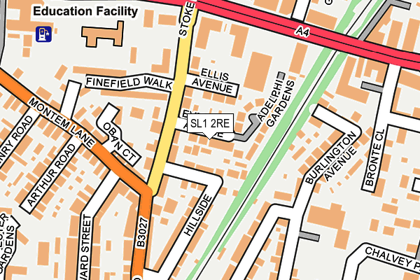 SL1 2RE map - OS OpenMap – Local (Ordnance Survey)