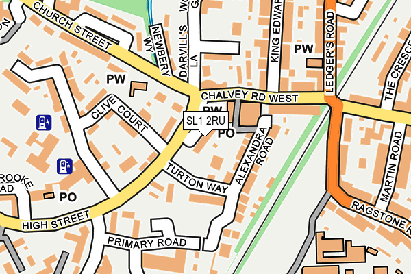 SL1 2RU map - OS OpenMap – Local (Ordnance Survey)