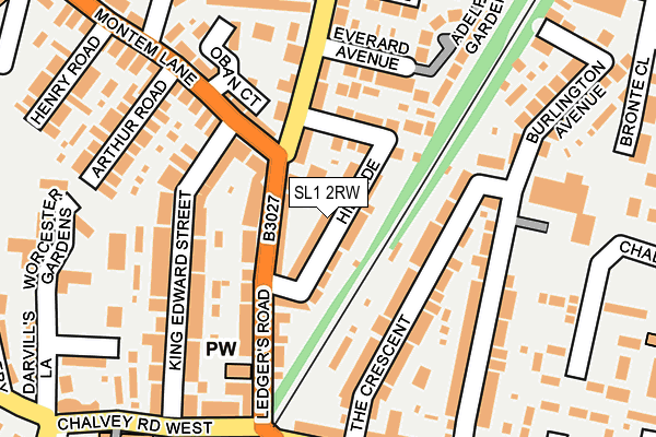 SL1 2RW map - OS OpenMap – Local (Ordnance Survey)