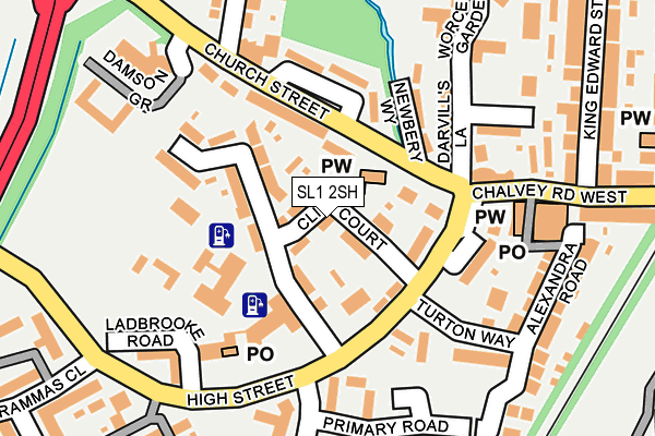SL1 2SH map - OS OpenMap – Local (Ordnance Survey)