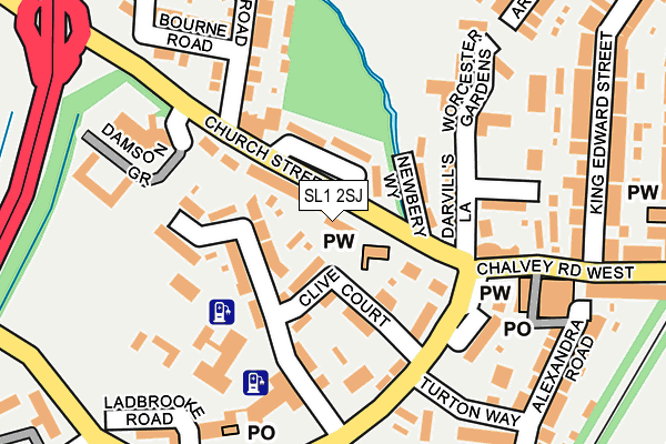 SL1 2SJ map - OS OpenMap – Local (Ordnance Survey)