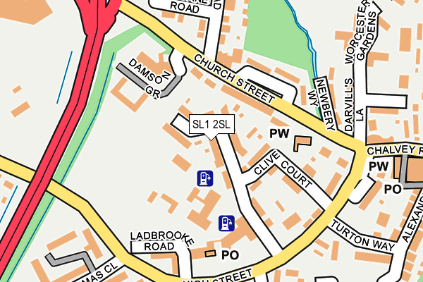 SL1 2SL map - OS OpenMap – Local (Ordnance Survey)
