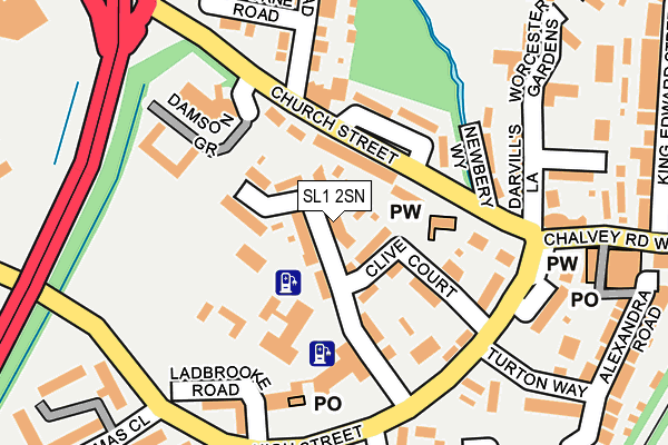 SL1 2SN map - OS OpenMap – Local (Ordnance Survey)