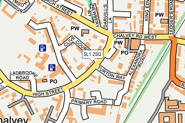 SL1 2SQ map - OS OpenMap – Local (Ordnance Survey)