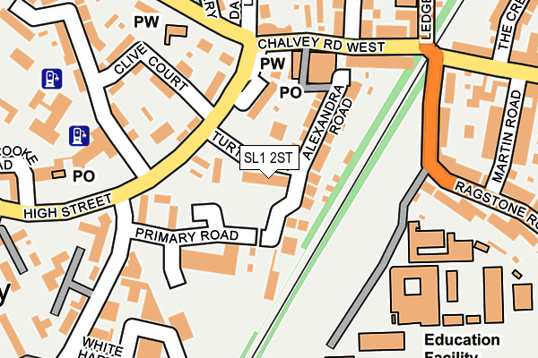 SL1 2ST map - OS OpenMap – Local (Ordnance Survey)