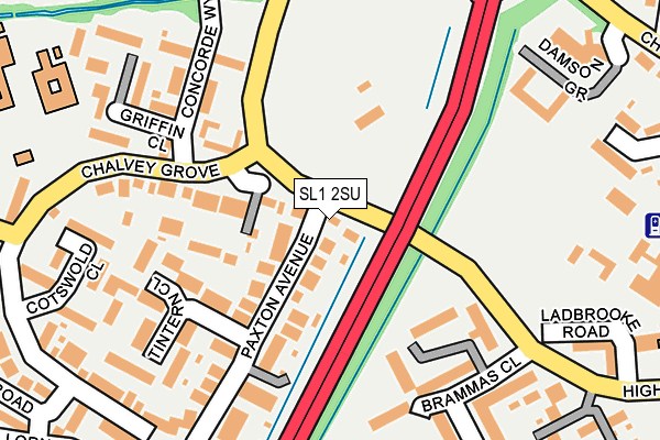 SL1 2SU map - OS OpenMap – Local (Ordnance Survey)