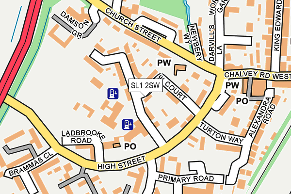 SL1 2SW map - OS OpenMap – Local (Ordnance Survey)