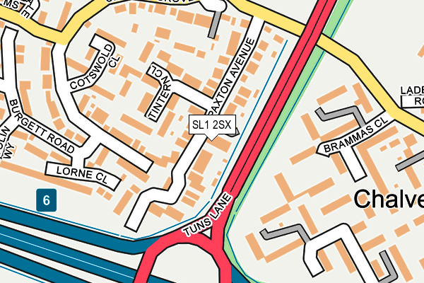 SL1 2SX map - OS OpenMap – Local (Ordnance Survey)