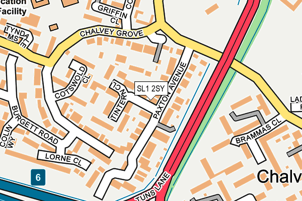 SL1 2SY map - OS OpenMap – Local (Ordnance Survey)