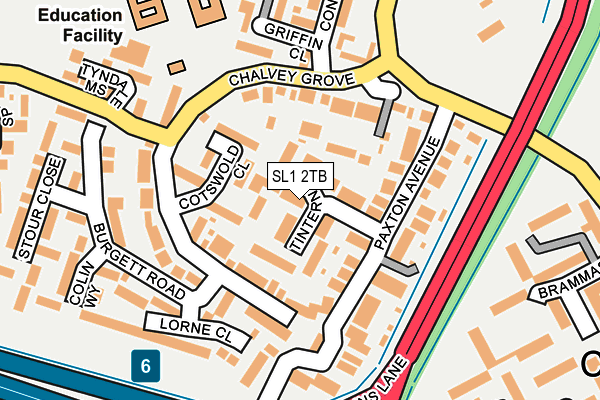 SL1 2TB map - OS OpenMap – Local (Ordnance Survey)