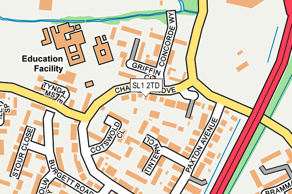 SL1 2TD map - OS OpenMap – Local (Ordnance Survey)