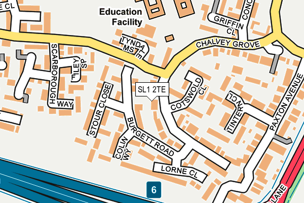SL1 2TE map - OS OpenMap – Local (Ordnance Survey)