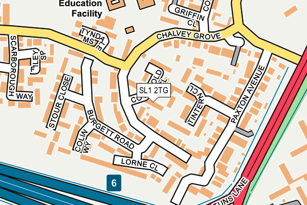 SL1 2TG map - OS OpenMap – Local (Ordnance Survey)