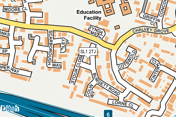 SL1 2TJ map - OS OpenMap – Local (Ordnance Survey)