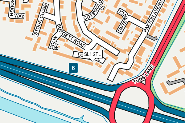 SL1 2TL map - OS OpenMap – Local (Ordnance Survey)