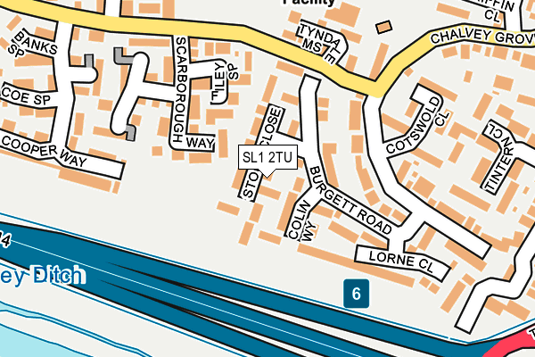 SL1 2TU map - OS OpenMap – Local (Ordnance Survey)