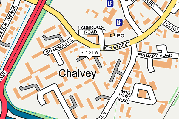 SL1 2TW map - OS OpenMap – Local (Ordnance Survey)