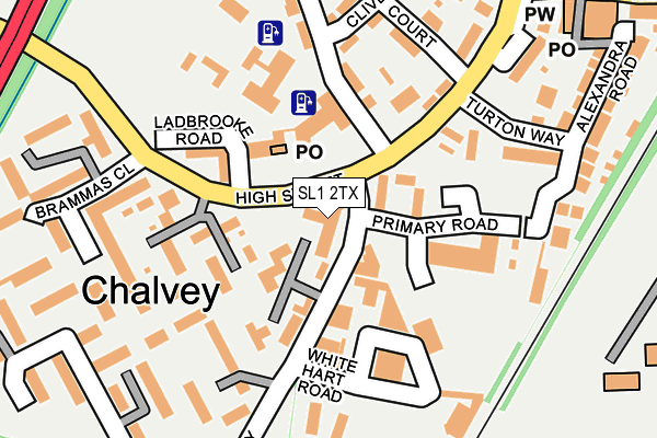 SL1 2TX map - OS OpenMap – Local (Ordnance Survey)