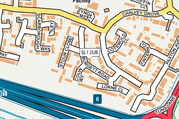 SL1 2UB map - OS OpenMap – Local (Ordnance Survey)