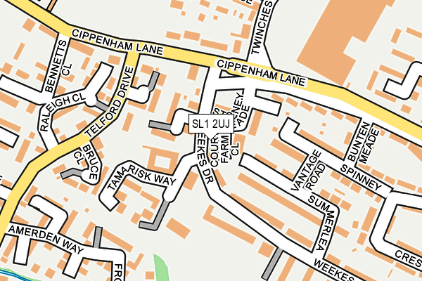 SL1 2UJ map - OS OpenMap – Local (Ordnance Survey)