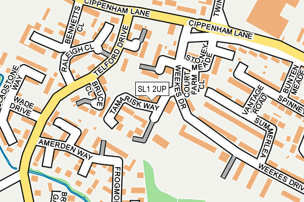 SL1 2UP map - OS OpenMap – Local (Ordnance Survey)