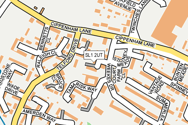 SL1 2UT map - OS OpenMap – Local (Ordnance Survey)