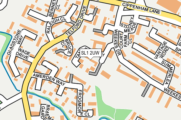 SL1 2UW map - OS OpenMap – Local (Ordnance Survey)