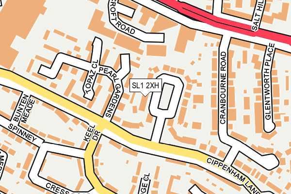 SL1 2XH map - OS OpenMap – Local (Ordnance Survey)