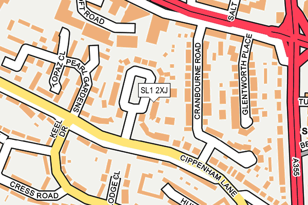 SL1 2XJ map - OS OpenMap – Local (Ordnance Survey)