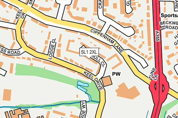 SL1 2XL map - OS OpenMap – Local (Ordnance Survey)