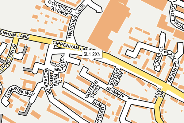 SL1 2XN map - OS OpenMap – Local (Ordnance Survey)