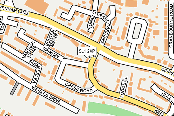 SL1 2XP map - OS OpenMap – Local (Ordnance Survey)
