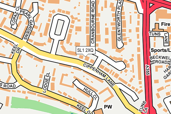 SL1 2XQ map - OS OpenMap – Local (Ordnance Survey)