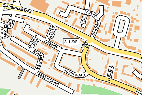 SL1 2XR map - OS OpenMap – Local (Ordnance Survey)