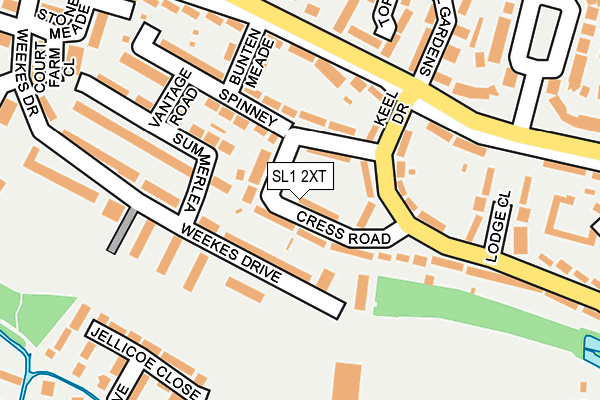 SL1 2XT map - OS OpenMap – Local (Ordnance Survey)