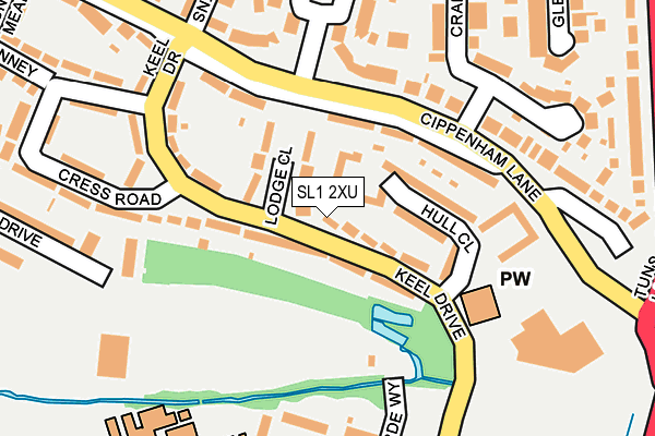SL1 2XU map - OS OpenMap – Local (Ordnance Survey)