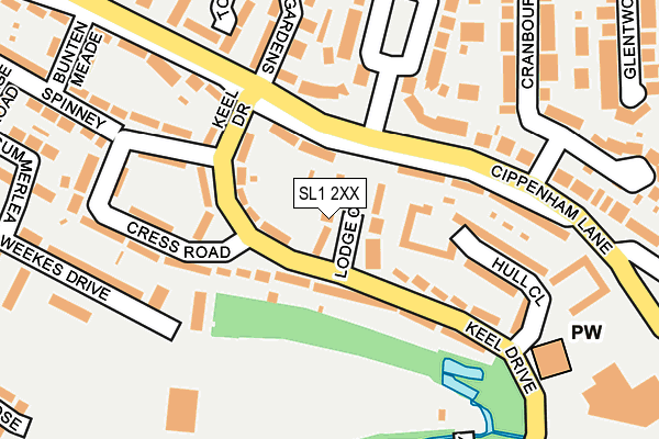 SL1 2XX map - OS OpenMap – Local (Ordnance Survey)