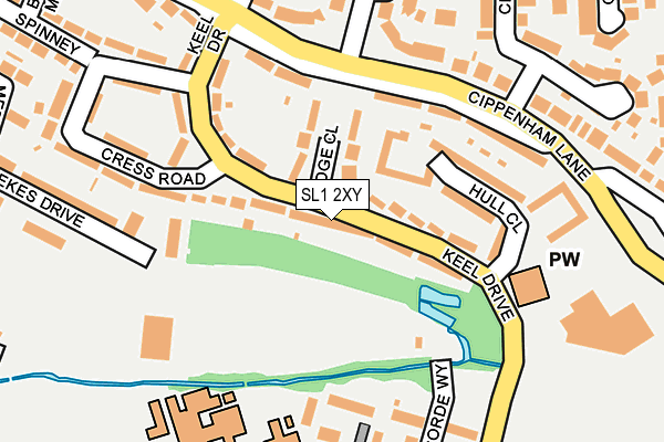 SL1 2XY map - OS OpenMap – Local (Ordnance Survey)